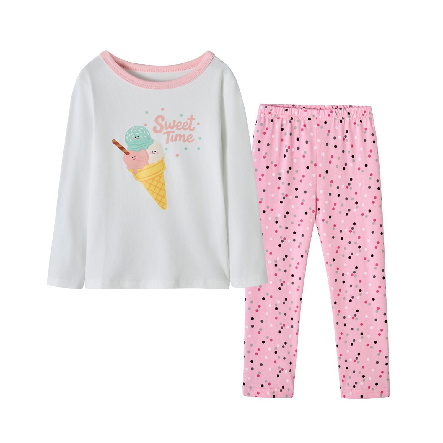 Baby Kids Pajamas Ice Cream Top n Pants Set