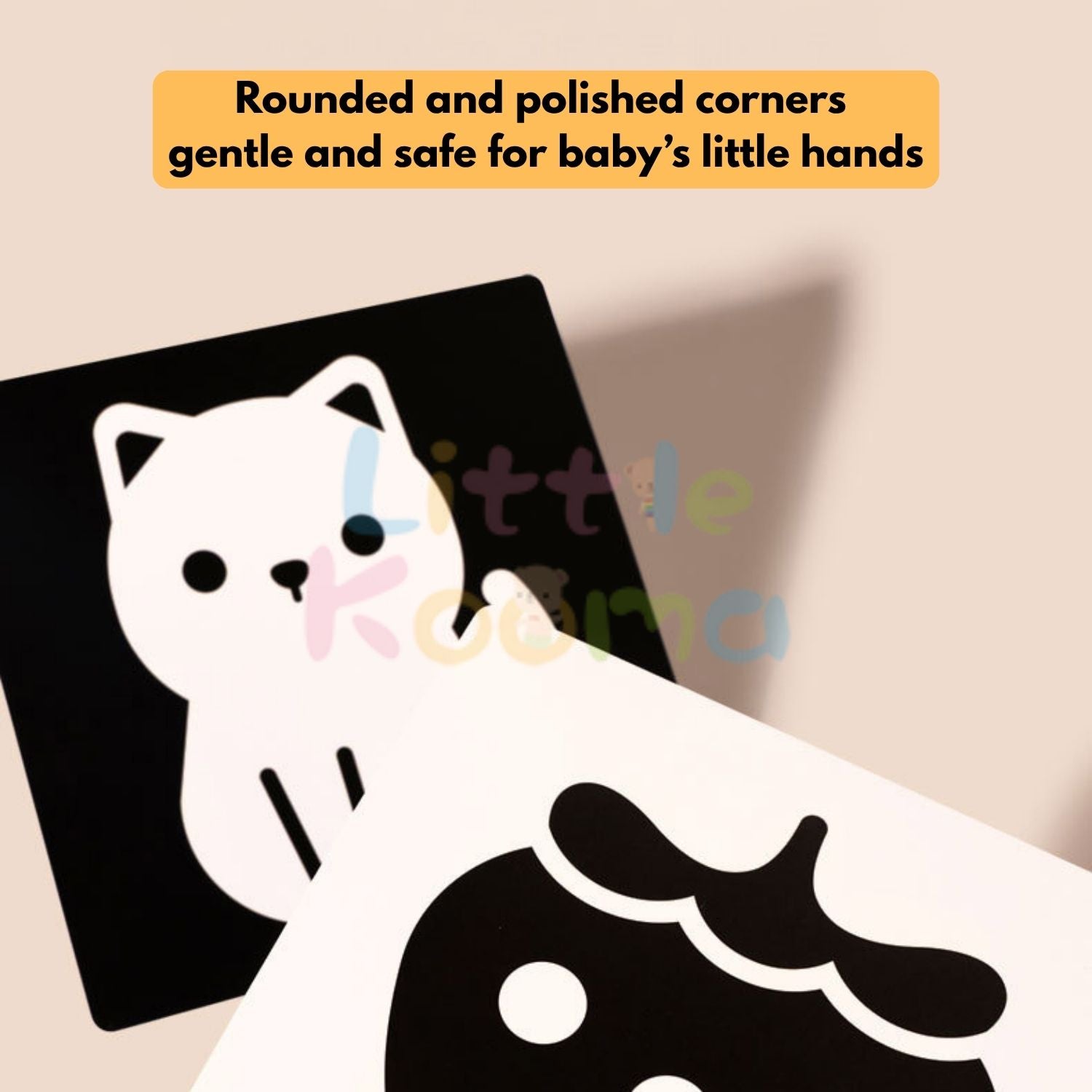 Ready Stock Baby Visual Stimulation Flash Cards  Large Size Black White Color Learning Set 0–36M