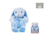 New Born Baby Girl LED Light Layette Plush Blanket Romper Muslin Blanket Blue Bunny Suitcase Mummy Makeup Box Gift Hamper Gift Box Set - Little Kooma