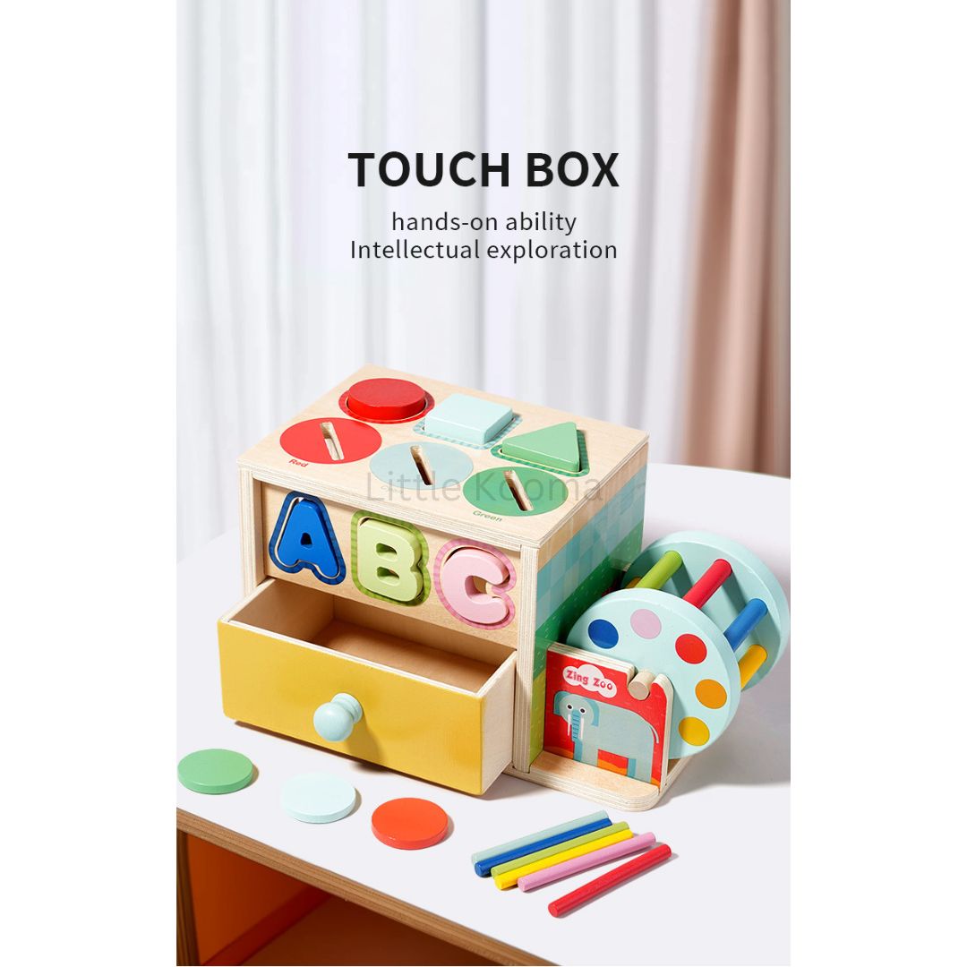 Wooden Activity Box – Montessori Learning Toy with Multiple Activities for Toddlers, Educational Busy Board for Kids Ages 3 Years +