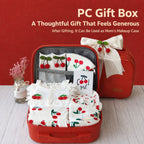 Little Cherry Baby Girl Gift Set with Romper, Bib, Headband, Socks & PC Keepsake Suitcase
