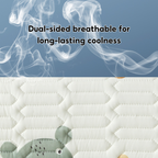 Latex Ice Silk Baby Crib Mat and Toddler Bed Mattress Topper Pad 60 x 120cm Buckwheat Hulls Pillow - Little Kooma