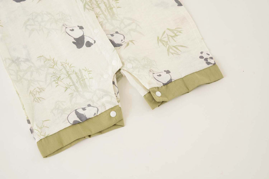 Singapore Souvenir Gift Panda Eat Bamboos Baby Boy Cheongsam Romper 0841 - Little Kooma