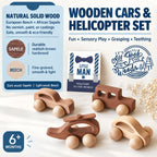 Little Man Baby Boy Gift Set – Summer Gentleman Outfits, Wooden Toys & Blue Carry Case