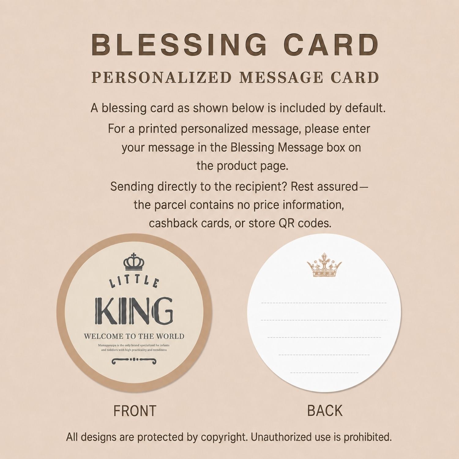 Little King Newborn Baby Boy Gift Hamper – Cotton Rompers, Hooded Towel & Personalised Message Card