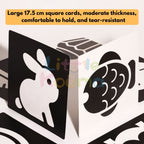 Ready Stock Baby Visual Stimulation Flash Cards  Large Size Black White Color Learning Set 0–36M - Little Kooma