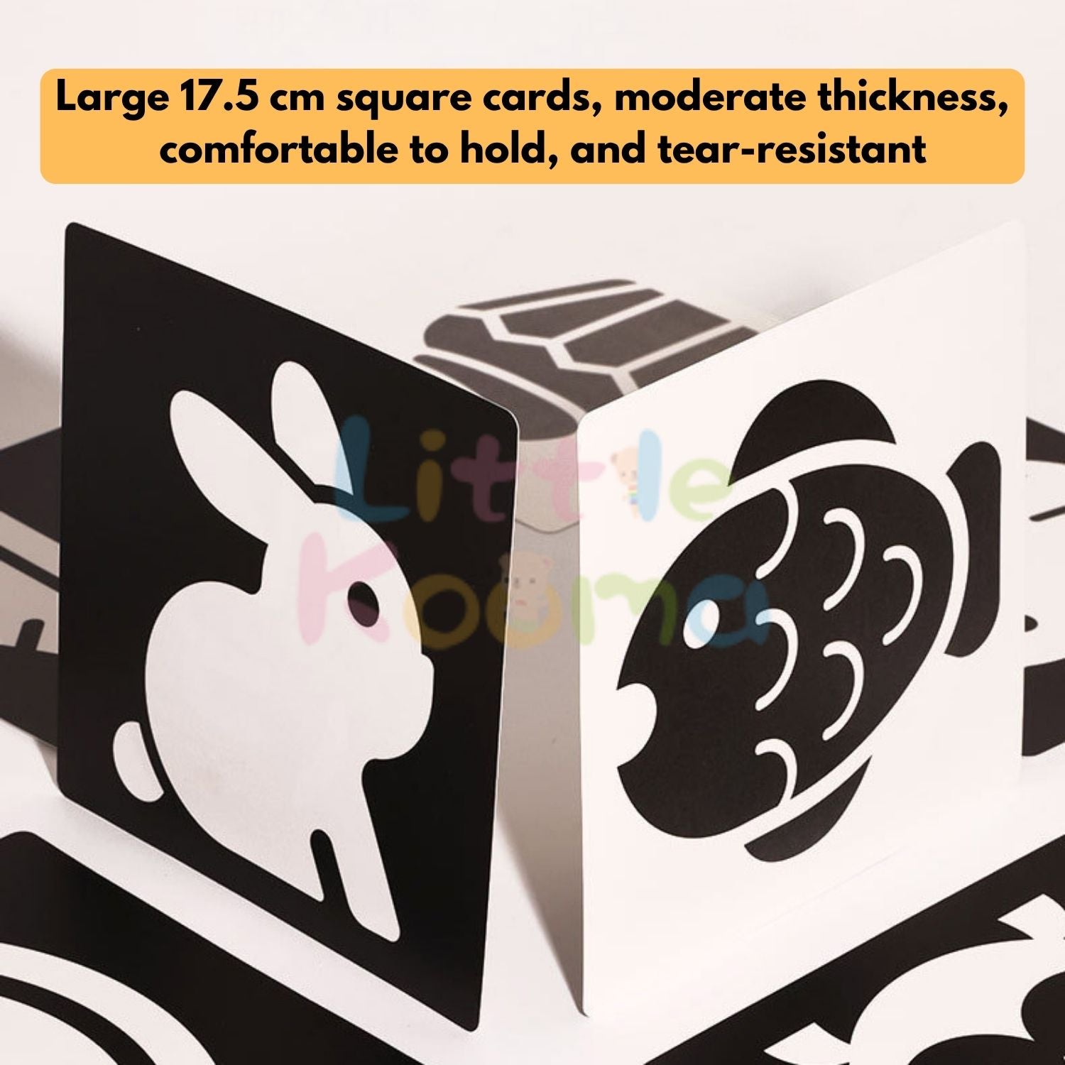 Ready Stock Baby Visual Stimulation Flash Cards  Large Size Black White Color Learning Set 0–36M