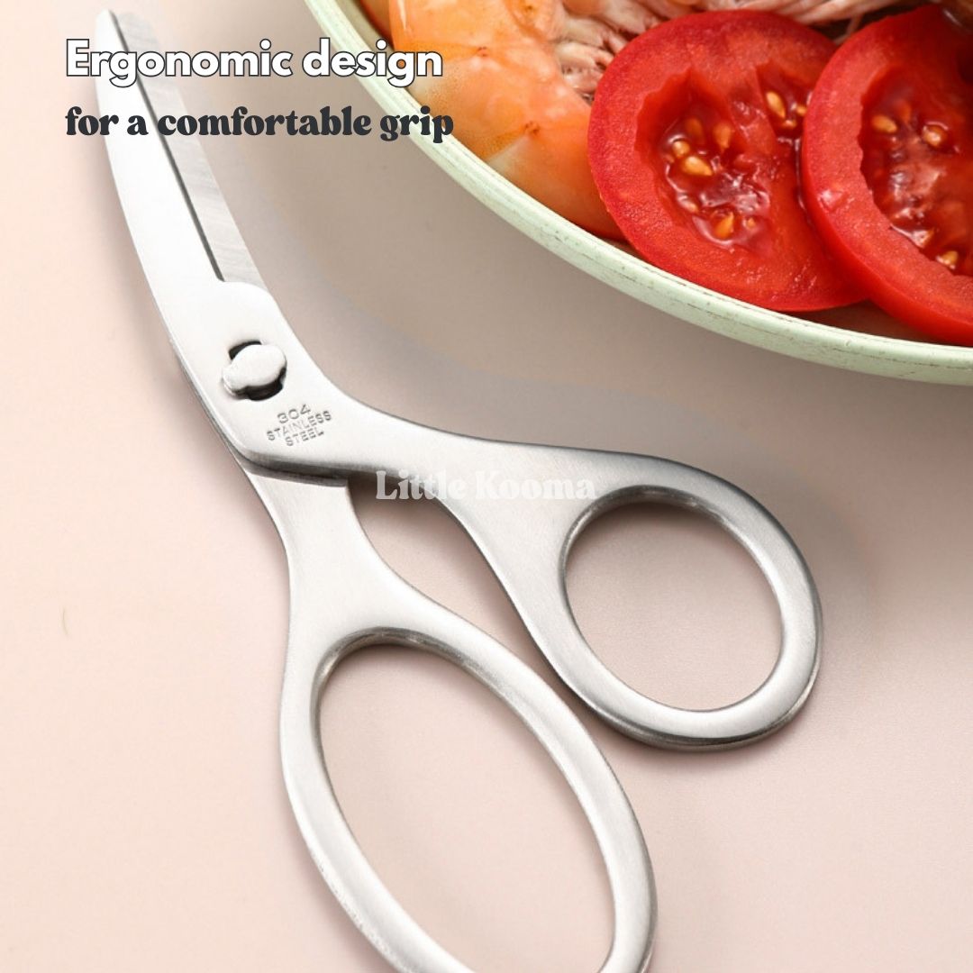 Ready Stock Baby Food Scissors 304 Stainless Steel Detachable Safe Easy-Clean Kids Cutter