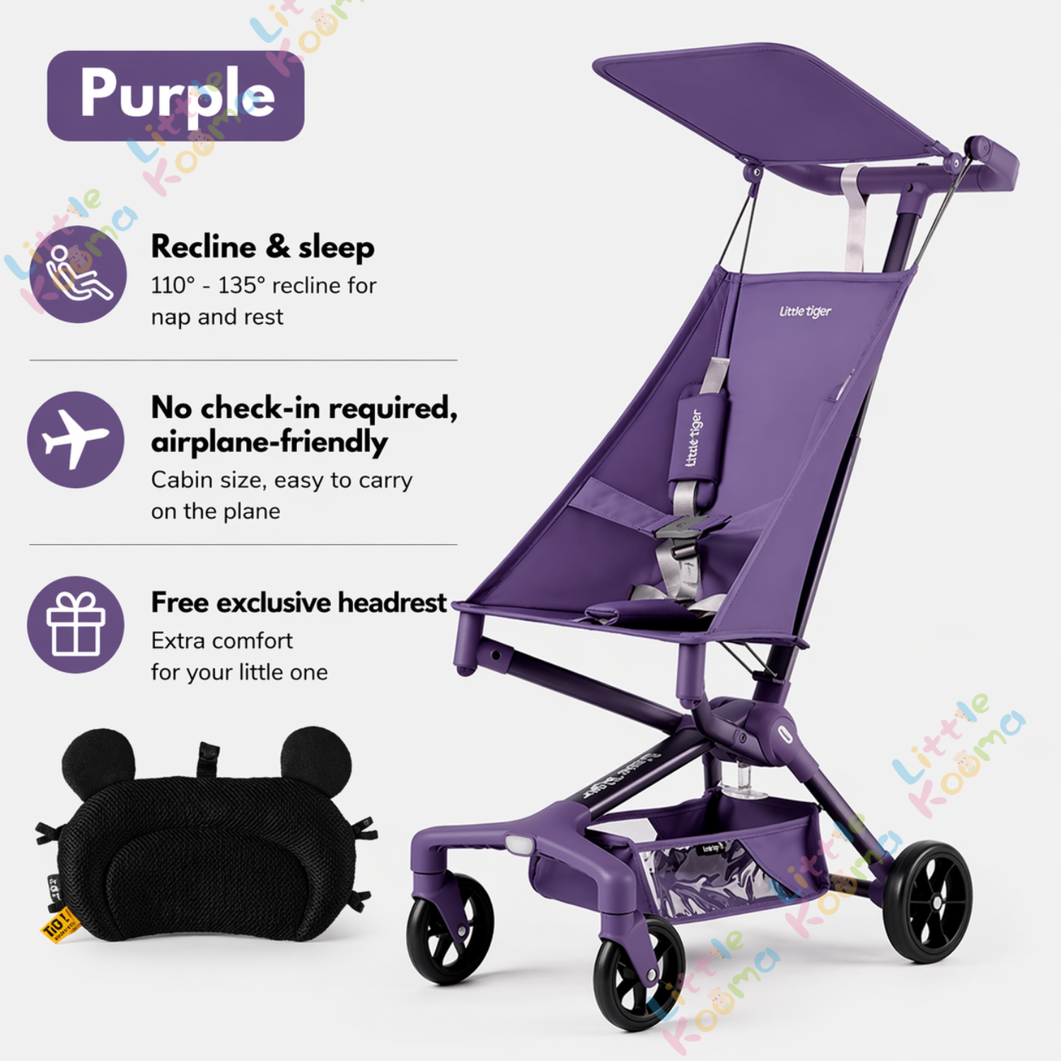 Ready Stock Baby Stroller Lightweight Foldable Cabin Size Travel Compact Portable Newborn Toddler - Little Kooma