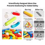 Versatile Rainbow Magnetic Rods – STEM Building Toys for Kids, Creative Construction Set with Magnetic Sticks and Balls for Ages 3-8 - Little Kooma
