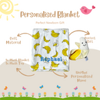 Personalised Hudson Baby Plush Toy n Blanket Set Banana 00397CH - Little Kooma