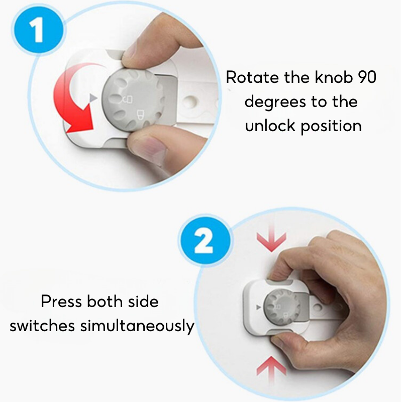 Baby Toddler Multi-Purpose Latch Fridge Drawer Caninet Safety Lock - Little Kooma