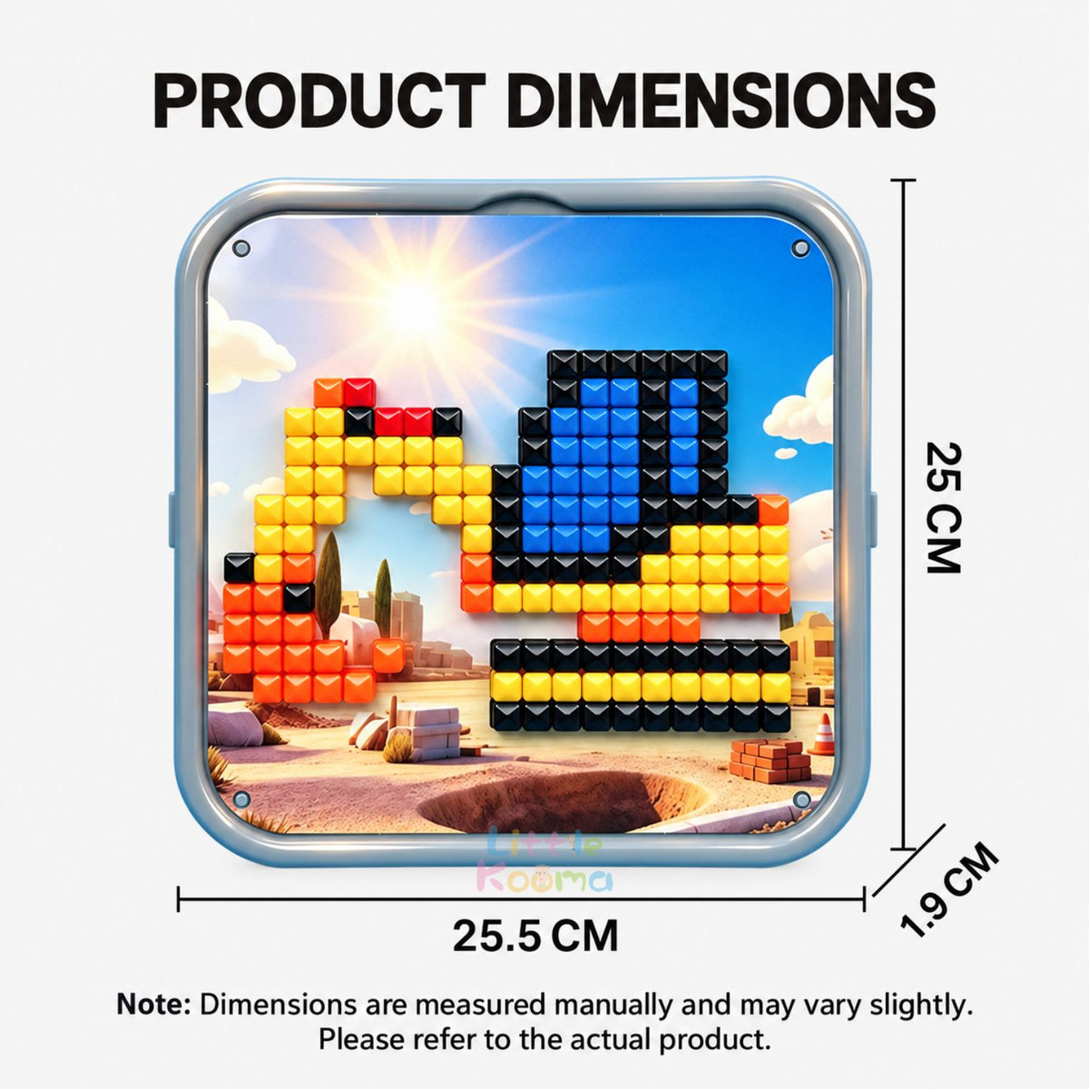3D Peg Art Puzzle for Kids 420pcs Mushroom Peg Mosaic Pixel Art Board Educational Toy Age 3+ - Little Kooma