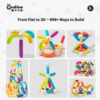 Versatile Rainbow Magnetic Rods – STEM Building Toys for Kids, Creative Construction Set with Magnetic Sticks and Balls for Ages 3-8 - Little Kooma