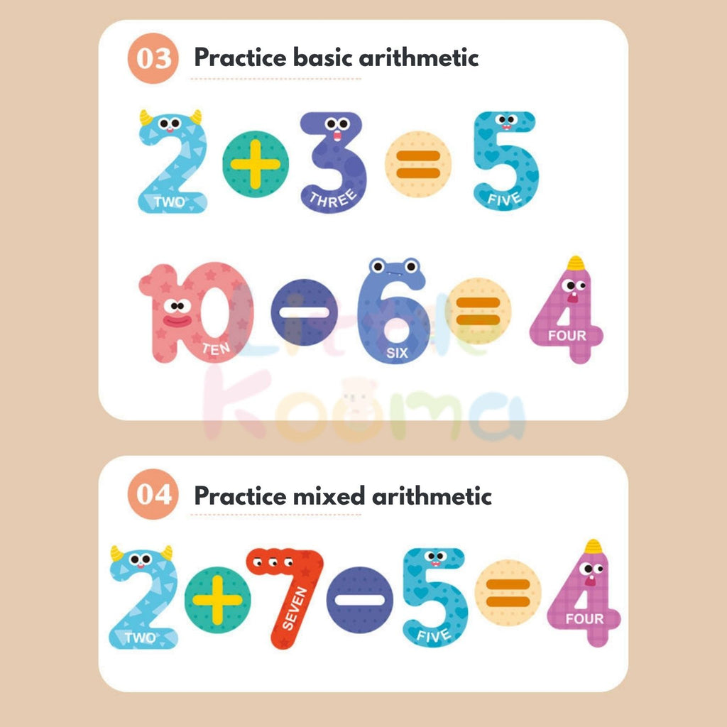 Ready Stock Magnetic Alphabet & Number Puzzle Early Learning Toy for Kids 3 Years +
