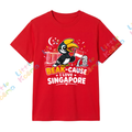 Singapore National Day Kids Red T-Shirt Family Matching Outfit - Beak-Cause I Love Singapore - Little Kooma