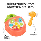 Whac-A-Mole Classic Hammer Game – Pure Mechanical Fun, No Batteries 18 Months + - Little Kooma