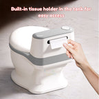 Ready Stock Children Potty Training Toilet with Flush Sound, Splash Guard & Cleaning Brush