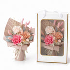 Baby Newborn Unisex Gift 5-in-1 Baby Walker Ride-On Train Toy & Preserved Flowers Hand Bouquet For Mum