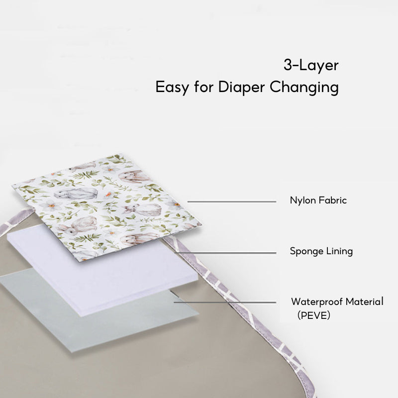 Baby Print Portable Diaper Changing Pad Waterproof Travel Changing Mat - Little Kooma