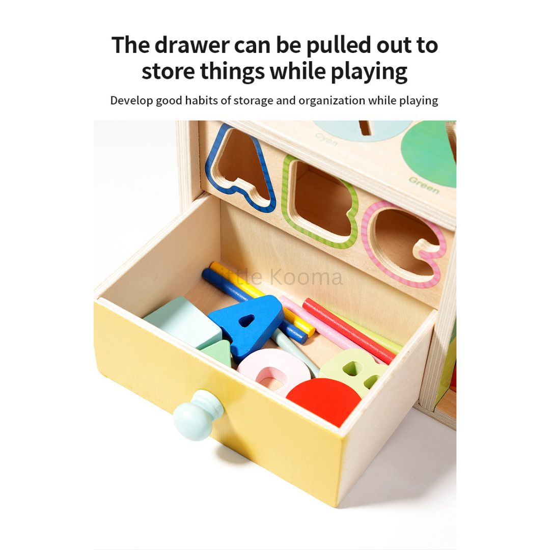 Wooden Activity Box – Montessori Learning Toy with Multiple Activities for Toddlers, Educational Busy Board for Kids Ages 3 Years +