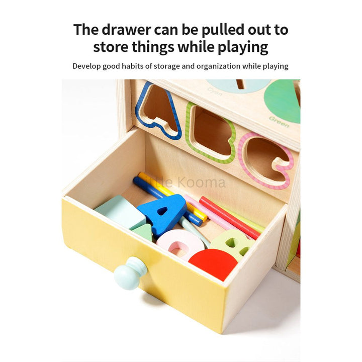 Wooden Activity Box – Montessori Learning Toy with Multiple Activities for Toddlers, Educational Busy Board for Kids Ages 3 Years +