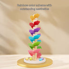 Wooden Marble Run Toy with Spiral Race Tracks, STEM Building Set for Kids Ages 3 Years + - Little Kooma