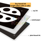 Ready Stock Baby Visual Stimulation Flash Cards  Large Size Black White Color Learning Set 0–36M - Little Kooma