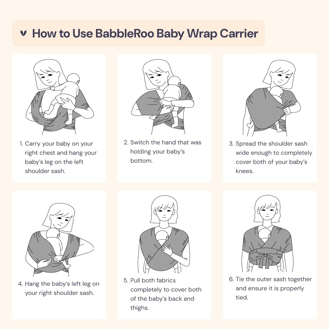 Babbleroo Baby Wrap Carrier Hands-Free Carrier Perfect Baby Shower Gift