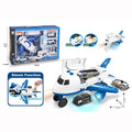 Kids Die Cast Cars Set Musical Plane with Light Steam Function & 2 Die Cast Cars - Little Kooma
