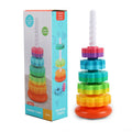 Rainbow Spinning Tower Stacking Toy - Little Kooma