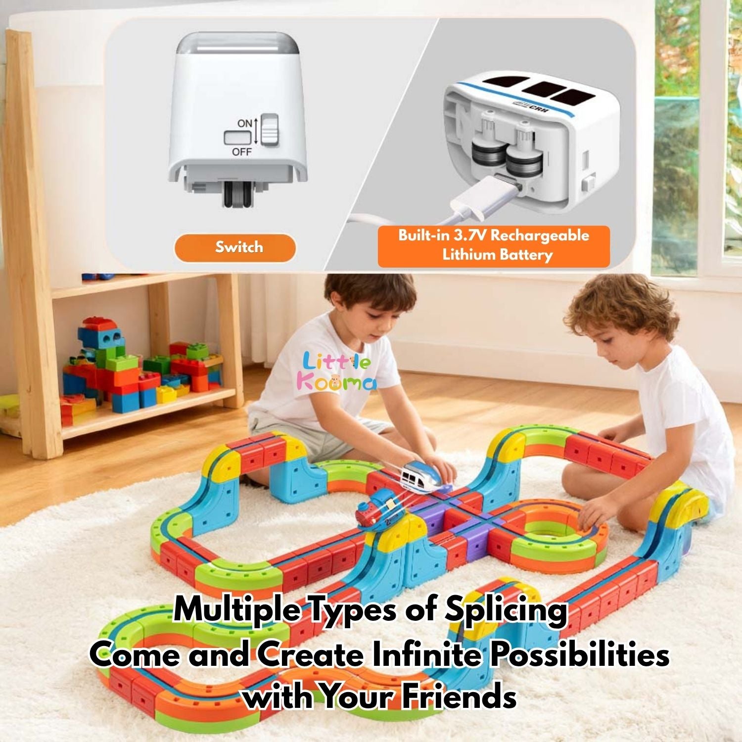 eady Stock Magnetic Anti-Gravity Track Car DIY Electric Train Toy Set STEM Learning Gift for Kids 3+ - Little Kooma