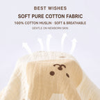 Little Bear Newborn Baby Gift Set – Cotton Muslin Summer Essentials with Keepsake Suitcase