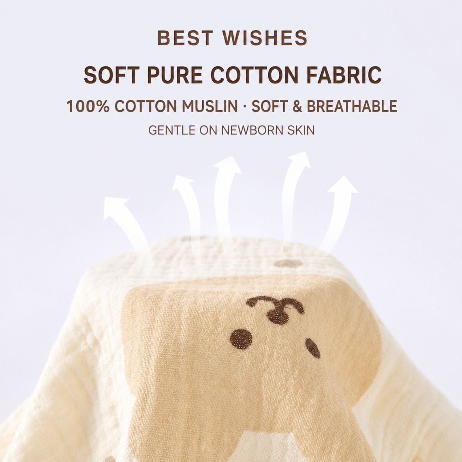Little Bear Newborn Baby Gift Set – Cotton Muslin Summer Essentials with Keepsake Suitcase