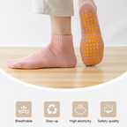 Baby Kids Boy Girl Solid Color Breathable Anti-slip Ankle Socks Playground Yoga Socks - Little Kooma