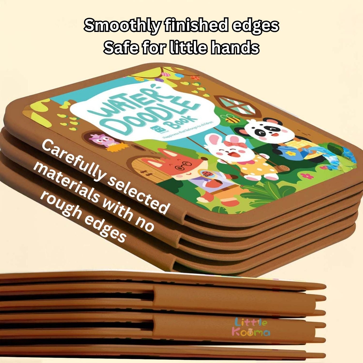 Ready Stock Kids Magic Water Doodle Book Reusable Mess-Free Drawing Foldable 3Y+ - Little Kooma