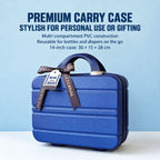 Little Man Baby Boy Gift Set – Summer Gentleman Outfits, Wooden Toys & Blue Carry Case