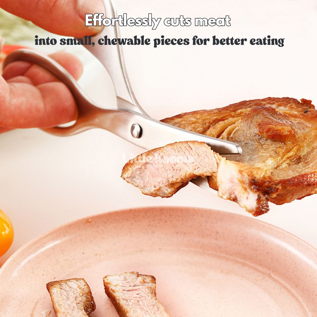 Ready Stock Baby Food Scissors 304 Stainless Steel Detachable Safe Easy-Clean Kids Cutter