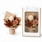 Baby Newborn Unisex Gift 5-in-1 Baby Walker Ride-On Train Toy & Preserved Flowers Hand Bouquet For Mum