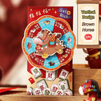 Spinning Ang Bao Red Packet Envelope for Kids Rotate Wheel Lucky Money Hongbao CNY 2026 Fun Gift