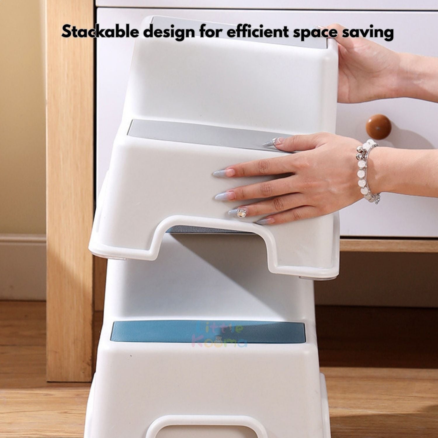 Ready Stock Kids 2-Step Anti-Slip Stool | Baby Stepping Stool for Bathroom & Toilet | 150kg Load