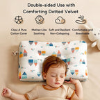 Baby Kids Double-sided Soothing Dotted Velvet Pillow - Little Kooma
