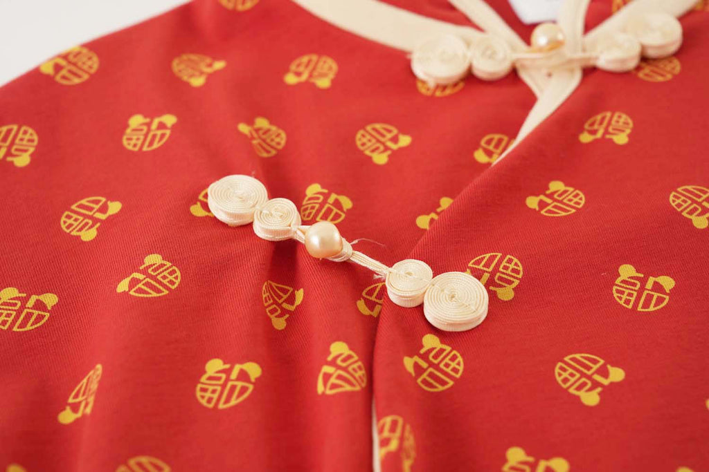 Singapore Souvenir Gift Blessing and Joy Family Set with Lucky Fu Characters Baby Kids Girl Cheongsam Dress 0830 - Little Kooma