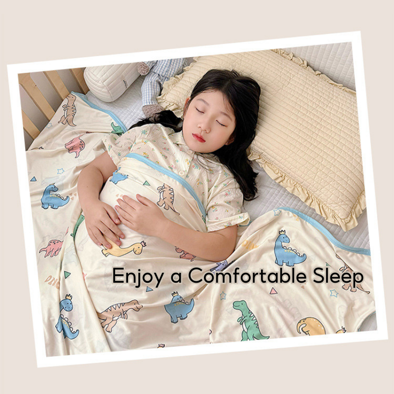 Baby Kids Cool Touch Knitted Summer Quilt Air-conditioned Room Blanket - Little Kooma