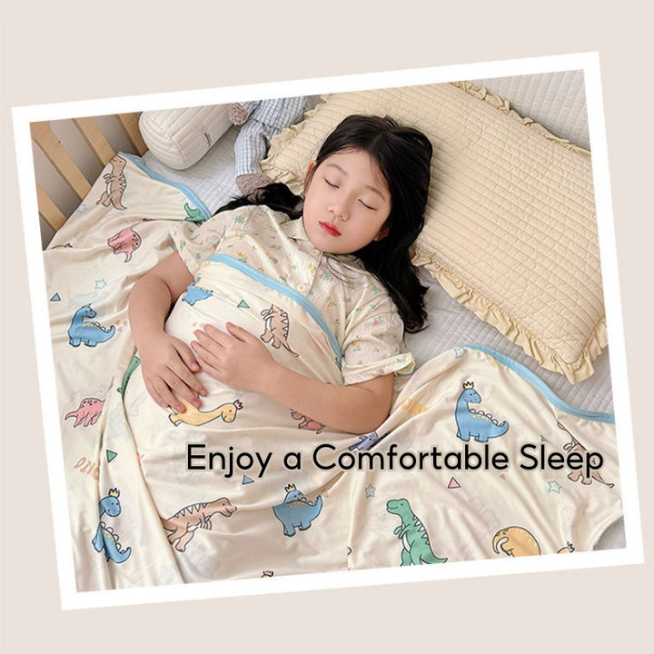 Baby Kids Cool Touch Knitted Summer Quilt Air-conditioned Room Blanket - Little Kooma