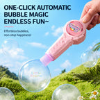 Ready Stock Smoke Bubble Toy Auto Bubble Gun LED Light Smackable Bubble Maker Kids Outdoor Toy - Little Kooma