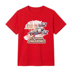 Singapore National Day Kids Red T-Shirt Family Matching Outfit - FLY HIGH SINGAPORE