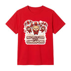 Singapore National Day Kids Red T-Shirt Family Matching Outfit - FALL-ING IN LOVE with Singapore