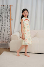 Singapore Souvenir Gift Fortune Bloom Family Set with Golden Fish Baby Kids Girl Cheongsam Dress 0827 - Little Kooma
