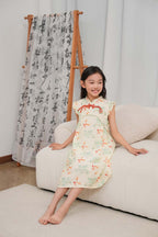 Singapore Souvenir Gift Fortune Bloom Family Set with Golden Fish Baby Kids Girl Cheongsam Dress 0827 - Little Kooma